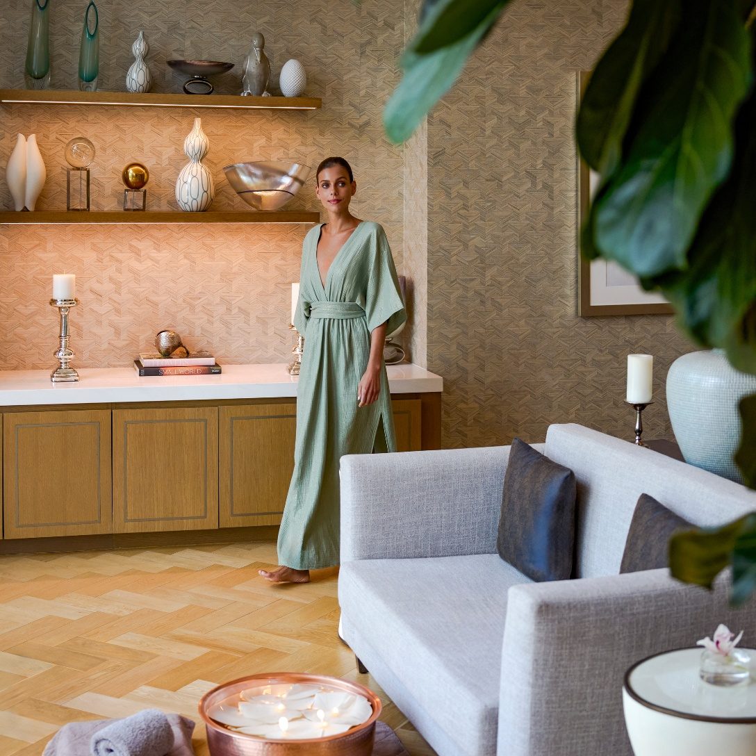 Woman in a Spa Lounge at Address Hotels + Resorts